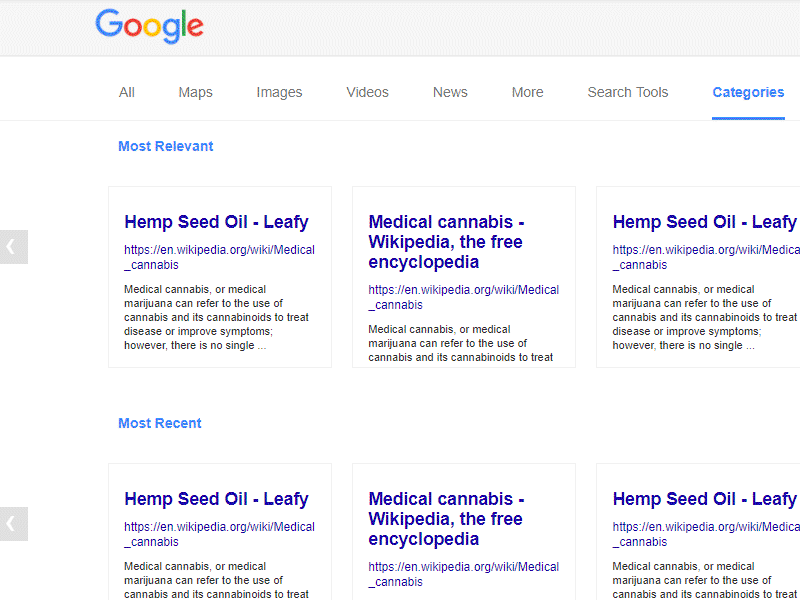 Google Search Results Re-imagined