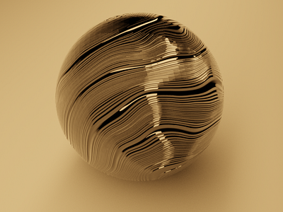 Gold waves with Blender Cycles Engine