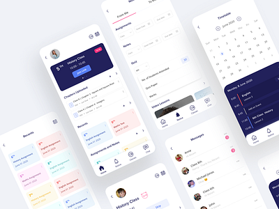 School From Home! adobexd design mobile mobile app mobile app design mobile ui mobile uiux online school app school app uidesign uiuxdesign