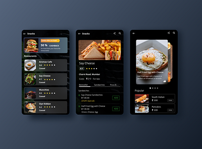 Food App food food app ui mobile app design ui ux design