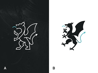Medieval Dragon emblem animal brand design branding dragon dragons emblem exploration logo medieval simple