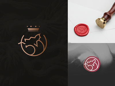 Dragon Wax Seal Stamp Concept animal brand design branding concept dragon dragons emblem exploration graphic design logo simple wax seal wax stamp