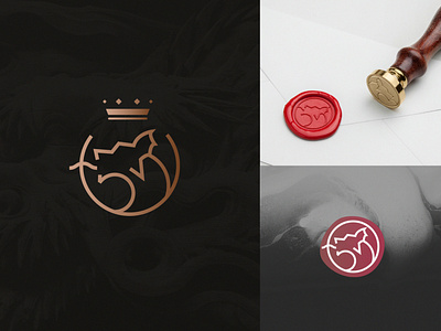 Dragon Wax Seal Stamp Concept