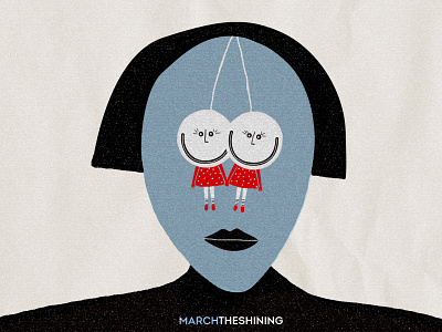 3 months. 3 movies. 3 holidays girl illustration march the shining