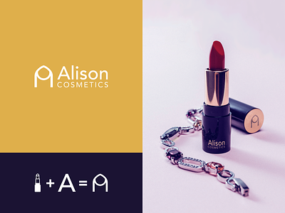 Alison cosmetics beauty brand design cosmetics identity identity design logo logo design minimalist