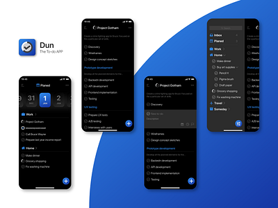 Dun To-do app app design ios mobile to do ui ui design