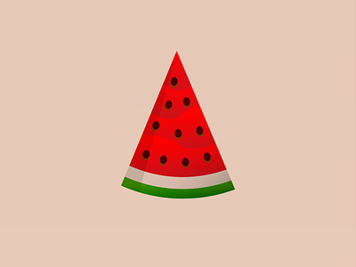 Watermelon Slice design gradient illustration vector