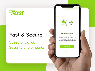 Fast Biometrics app branding design fast flat icon illustration typography ui ux vector web website