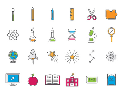 School Icons design icon illustration