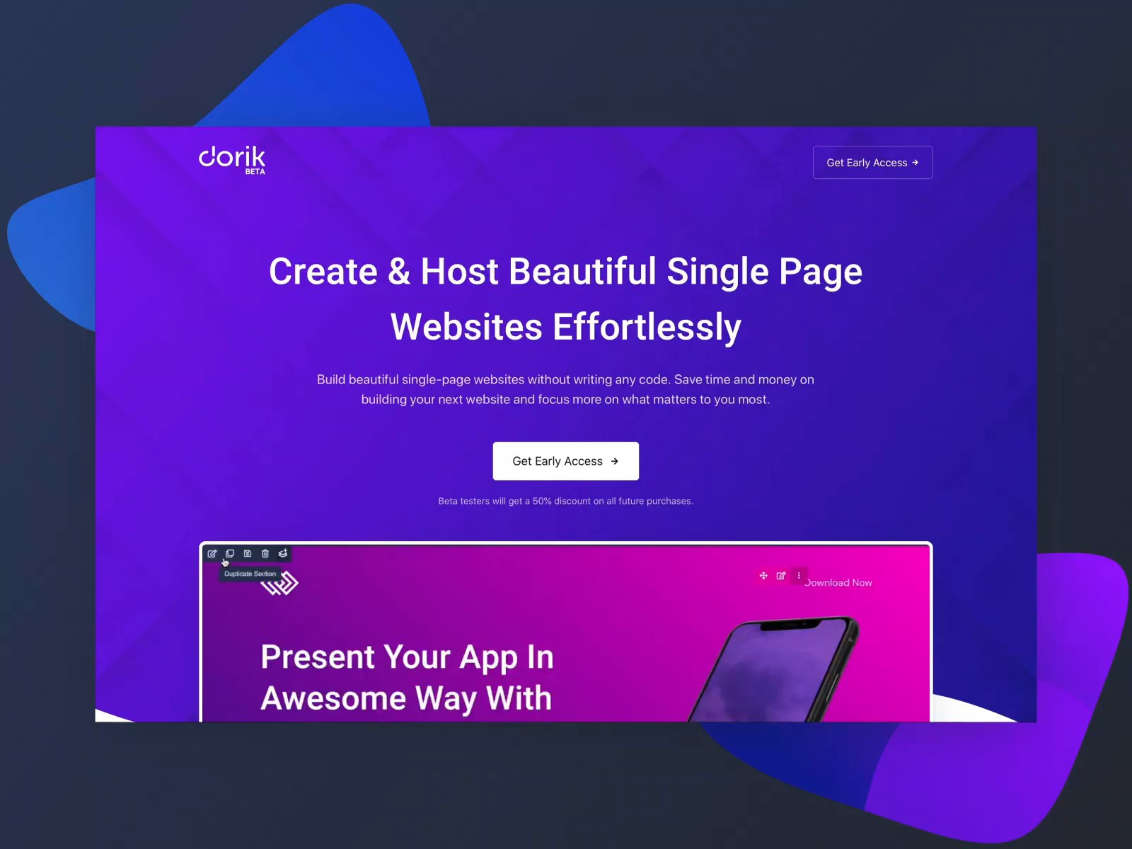 Dorik.com - No-code Website Builder & Hosting (Beta) by Mizan ☺ on Dribbble