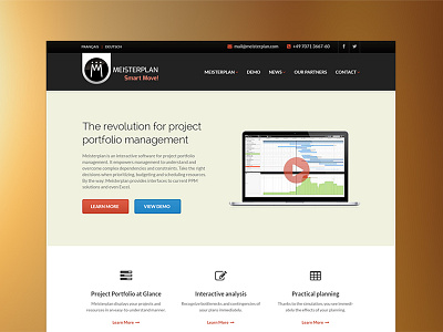 Meisterplan corporate homepage ui web design