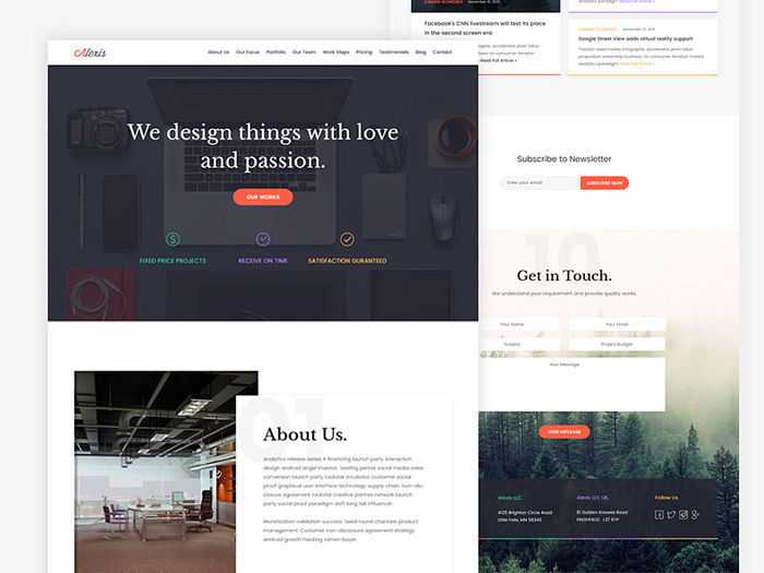 Alexis - Portfolio Template by Mizan ☺ on Dribbble