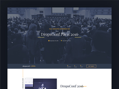 DropConf conference creative design event freebie landing page template webconf
