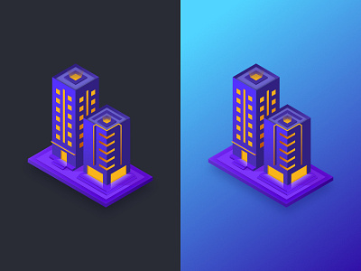 Isometric Buildings v1 affinity buildings city designer illustration isometric night building night city
