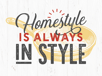 Homestyle advertising campaign design food typography