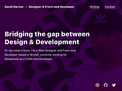 Homepage Style Experiment experimentation homepage portfolio purple