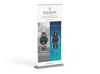 DuFrane Watches - Roll Up Banner banner design branding design event branding