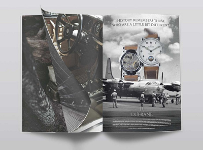 DuFrane Watches - Magazine Page Ad branding design magazine ad page design