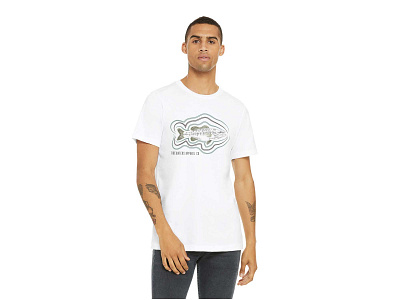 Tidewaters Apparel Co - White shirt design fisherman illustration tshirt design