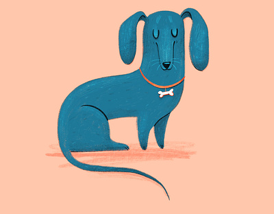 Zen animal dachshund digitalart dog dog illustration drawing illustration pet procreate