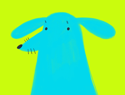 Blue Boy animal blue dachshund digitalart dog dog illustration drawing green illustration pet procreate
