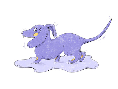 Sneaky animal dachshund digitalart dog dog illustration drawing illustration pet procreate