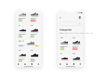 Shoes & Others E-commerce Store app cleandesign design ecommerce graphic design illustration ios minimal minimaldesign ui