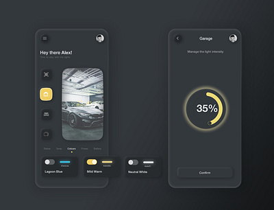 Light App Controller android app clean cleandesign dark mode design graphic design house app ios minimal minimaldesign simple ui