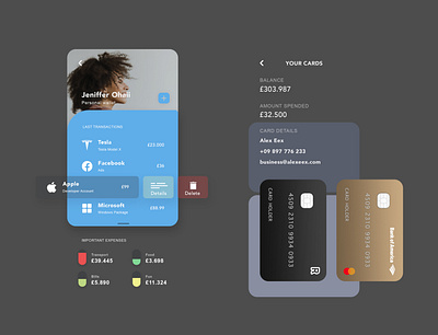 Finance and Wallet App - Details app cleandesign design details financeapp graphic design ios ui wallet design walletapp walletdesign