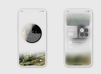 Iphone Theme for Screen and Dashboard android app clean cleandesign design earth graphic design ios iphone minimal theme mobile design moon nature screen theme simple ui