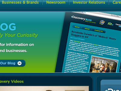 Discovery Corp Blog Billboard design interactive design web