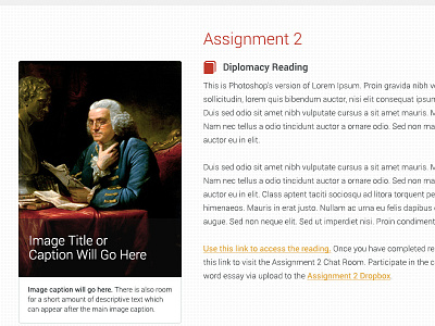 e-Learning Course: Assignments Page Detail