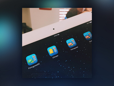 Mobile App Icon on iPad - Language Training app app icon design ios ipad mobile native app