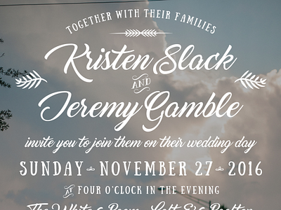 Wedding Invite Design - Typography Detail design graphic design invitation invite print design typography wedding