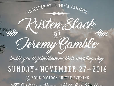 Wedding Invite Design - Typography Detail