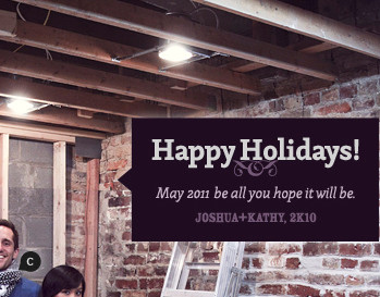 J+K Happy Holidays 2k10 design e card