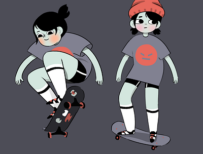 Character Design ¨Skater Girl¨ character design concept art digital art illustration visual development