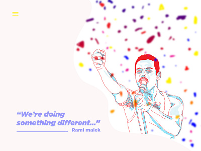 Rami Malek actor colorful illustration oscar oscar 2019 rami malek typography visual art