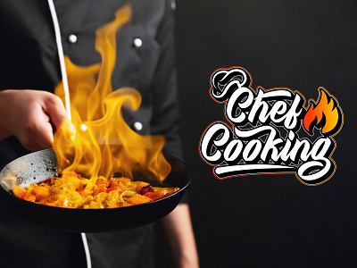 Typography style Chef Logo chef chefcooking cooking food food shop typography