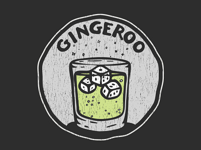 Gingeroo T-Shirt bubbles cocktail distressed drink ginger