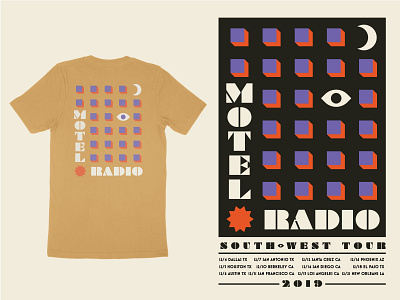 Motel Radio Shirt / Poster Design abstract eye eyeball motel radio square squares
