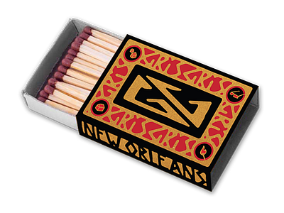 Gris Gris MatchBox branding dice fire matches packaging