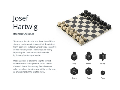 Bauhaus Chess Set Icons