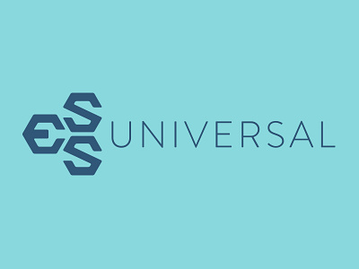 ESS Universal Logo Concept blue bolt ess universal hexagon janessa rae janessa rae design creative logo wrench