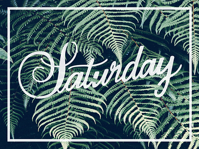 Hand Lettering | Saturday graphic design hand lettering janessa rae janessa rae design creative lettering palm saturday type typography vector