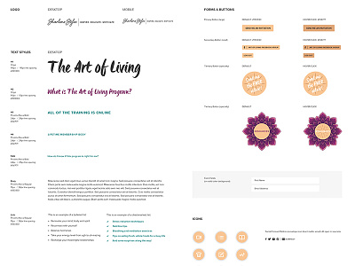Art of Living Style Guide