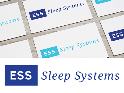 ESS Sleep Systems Logo blue branding business card droid serif ess sleep systems grand rapids janessa rae janessa rae design creative logo michigan teal