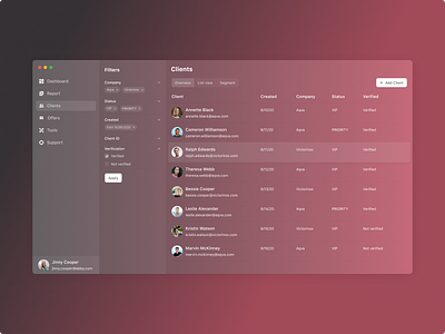 CRM System big sur bigsur crm dashboard design mac macos minimal platform ui ux