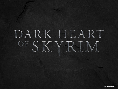 Dark Heart of Skyrim rendered logo adobe illustrator design logo photoshop