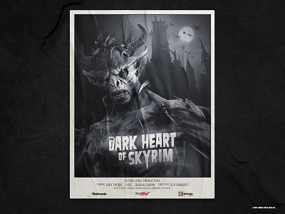 Dark Heart of Skyrim Movie poster design illustration photoshop